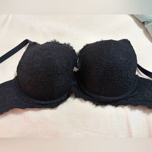 Aerie Real Power Push Up Black Lace Bra 36DD